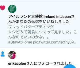 アイルランド大使館 Ireland in Japanさ んがあなたの返信をいいねしました

ブレッドバタープディング レシピみて朝食につくって見ました。こ んなのでいいのかな。。