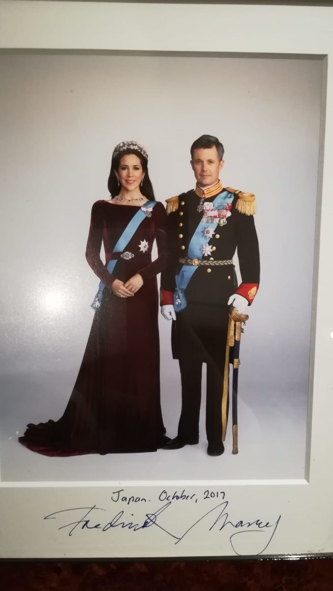 フレデリック皇太子とメアリー妃のお写真 デンマーク王国大使公邸 2019年3月17日